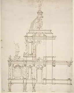 Design for Altar Tabernacle by Anonymous, French, 17th century