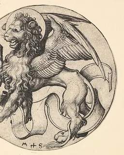 The Lion of Saint Mark by Martin Schongauer