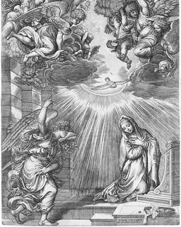 The Annunciation by Giovanni Jacopo Caraglio