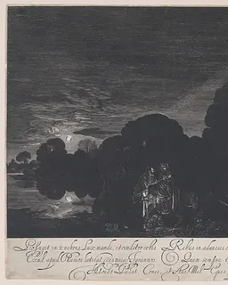 The Flight into Egypt by Hendrick Goudt