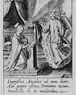 The Annunciation (Humilis) by Hieronymus (Jerome) Wierix