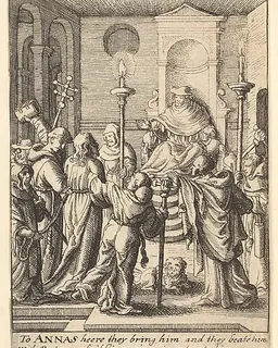 Jesus before Annas by Wenceslaus Hollar