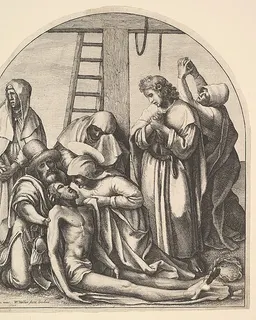 Descent from the Cross by Wenceslaus Hollar