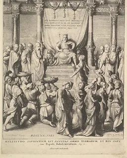 Solomon and the Queen of Sheba by Wenceslaus Hollar