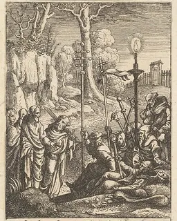 Jesus confronting his detractors by Wenceslaus Hollar