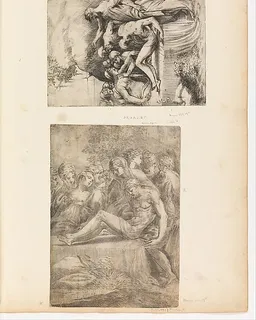 The Lamentation over the Dead Christ by Andrea Schiavone (Andrea Meldola)