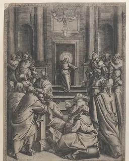 Christ Disputing in the Temple by Orazio de Santis