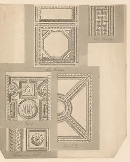 Details of Ceilings, Villa Madama, St. Peter's and Madonna del Popolo by Sir William Chambers