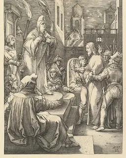Christ before Caiphas, from "The Passion of Christ" by Hendrick Goltzius