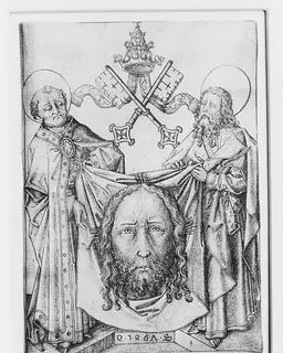The Sudarium with St. Peter and St. Paul by Master ES