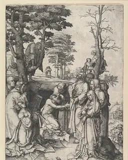 The Raising of Lazarus by Lucas van Leyden
