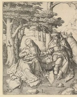 Rest on the Flight Into Egypt by Lucas van Leyden