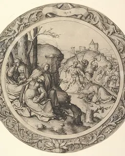 Christ Carrying the Cross, from the Circular Passion by Lucas van Leyden