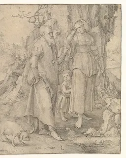 Abraham Sending Away Hagar by Lucas van Leyden