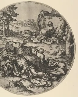 Christ in Gethsemane (copy) by Claes Jansz. Visscher