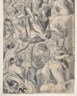 Madonna and Child Surrounded by Female Saints by Joseph Heintz the Younger