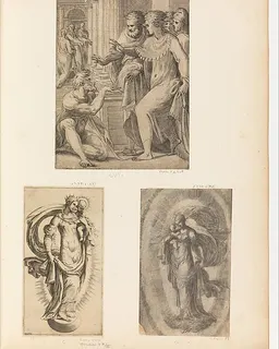 St. Peter and St. John Curing the Lame Man by Andrea Schiavone (Andrea Meldola)