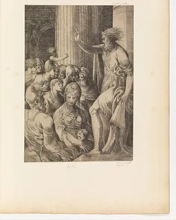 St. Paul Preaching in Athens by Andrea Schiavone (Andrea Meldola)