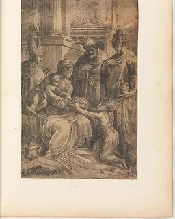 Holy Family with Saints by Andrea Schiavone (Andrea Meldola)