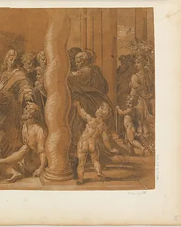 St. Peter and St. John Healing the Cripples at the Gate of the Temple by Parmigianino (Girolamo Francesco Maria Mazzola)