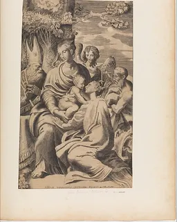 The Madonna and Child Attended by Saints by Giulio Bonasone