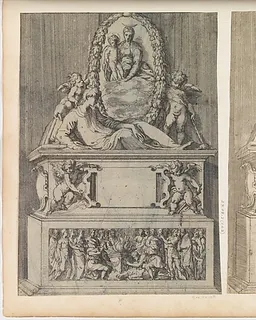 Tomb Surmounted by the Madonna and Child in an Oval Wreath by Angiolo Falconetto