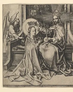 The Coronation of the Virgin by Martin Schongauer