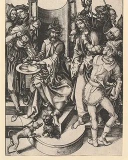 Pilate Washing His Hands by Martin Schongauer