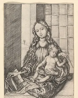 The Madonna and Child with the Parrot by Martin Schongauer