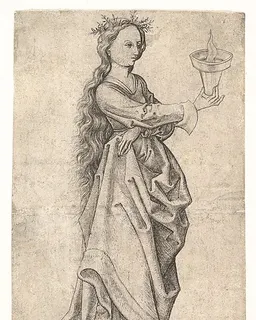 The Third Wise Virgin by Martin Schongauer