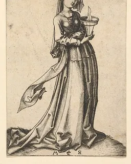 The Fourth Wise Virgin, from the series The Wise and Foolish Virgins by Martin Schongauer