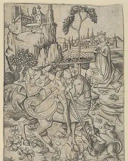 St. George, from the series The Apostles by Master ES