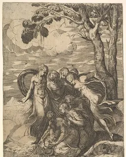 Moses Rescued from the Nile by Battista Angolo del Moro