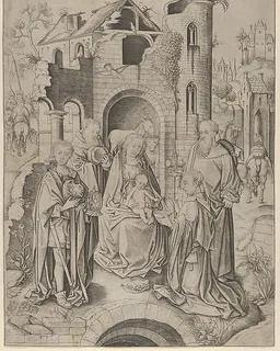 Adoration of the Magi by Master IAM of Zwolle