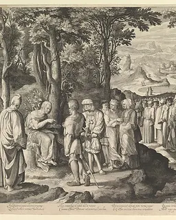 John the Baptist Preaching in the Desert by Nicolaes de Bruyn