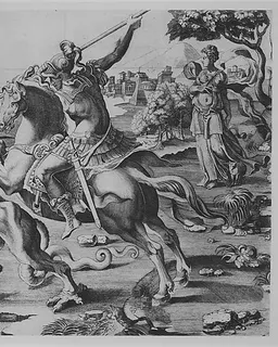 St George Killing the Dragon by Enea Vico