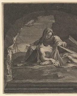 La Vierge au sepulcre by Jean Morin