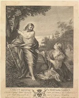 Christ Appearing to Mary in the Garden by Pietro da Cortona (Pietro Berrettini)