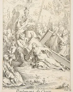 Carrying the Cross by Claude Gillot