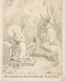 Annunciation by Claude Gillot