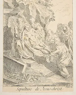 Entombment of Christ by Claude Gillot