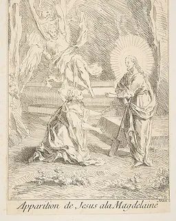 Christ appearing to Mary Magdelen by Claude Gillot