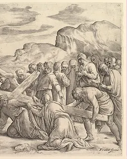 Christ Carrying the Cross by Battista Franco