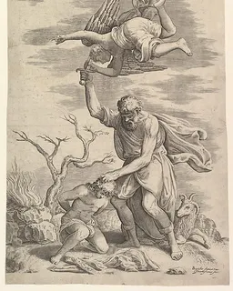 The Angel Staying the Arm of Abraham by Battista Franco