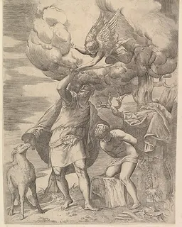 The Angel Staying the Arm of Abraham by Battista Franco