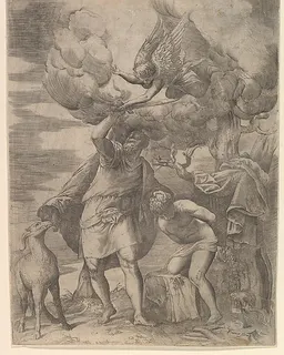 The Angel Staying the Arm of Abraham by Battista Franco