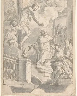 Christ Appearing to St. Bernard by Johann Georg Wolcker