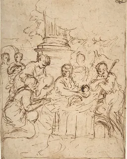 The Adoration of the Shepherds by Pietro da Cortona (Pietro Berrettini)