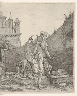 Saint Jerome Walking in a Churchyard by Albrecht Altdorfer
