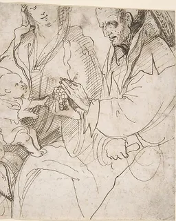 Virgin and Child with a Cleric by Hans Burgkmair